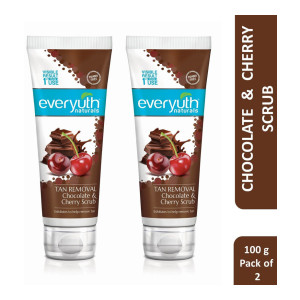 Everyuth Naturals Tan Removal Chocolate & Cherry De tan, Detoxify & Cleanse Paraben Free Scrub (200 g)