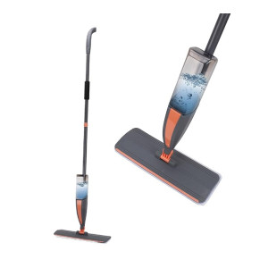 BonKaso Spray Mop with Handle & 420ML Refillable Bottle | 1 Mop Head for Floor Cleaning | Lightweight Wet & Dry for Home, Tiles & Wooden Floors