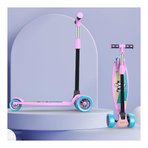 Lifelong LLKS03 Foldable Kick Skating Cycle Skate Scooter for Kids(Max User Weight 50Kg) Kids Scooter (Pink, Blue)