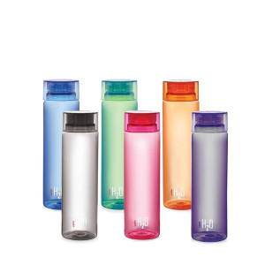 CELLO H2O Water Bottles Set of 6 Pcs For Daily Use, 1000ml Each Multicolor