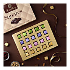 Lindberg Squares Pure Chocolate Treats, 185 g (20 pcs)
