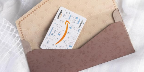 Amazon Pay Wedding Gift Card with Pink Envelope