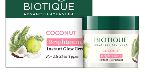 Biotique Coconut Brightening Instant Glow Cream 50g