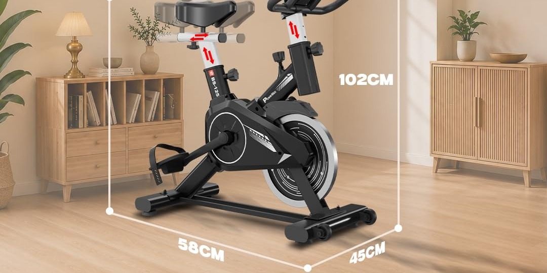 PowerMax Fitness BS-125 Spin Exercise Bike for Home Use