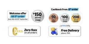 Amazon Now ₹150 Cashback on ₹399 Orders: Offer Details