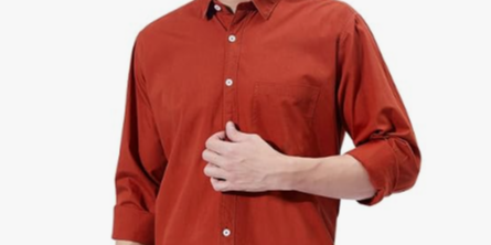 Ben Martin Men's Cotton Regular Collar Shirt with Chest Pocket