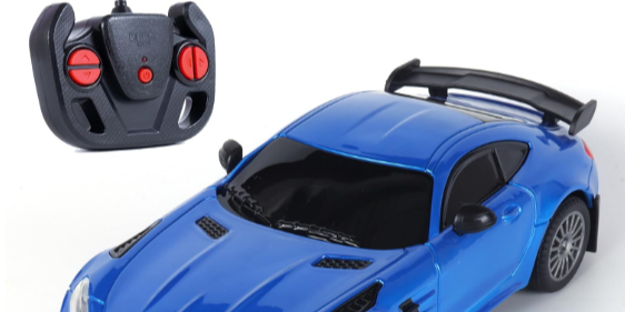 Popsugar Mini Remote Control Car   High-Speed RC Car with Rechargeable Battery   Blue
