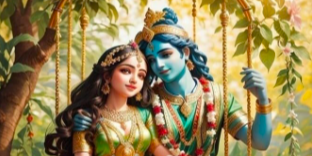 3D Printed God Curtains for Temple 4x5 Feet Mandir Parde Set of 1