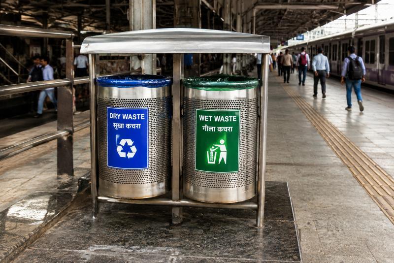 Badlapur Station West Twin Dust Bin in Mumbai