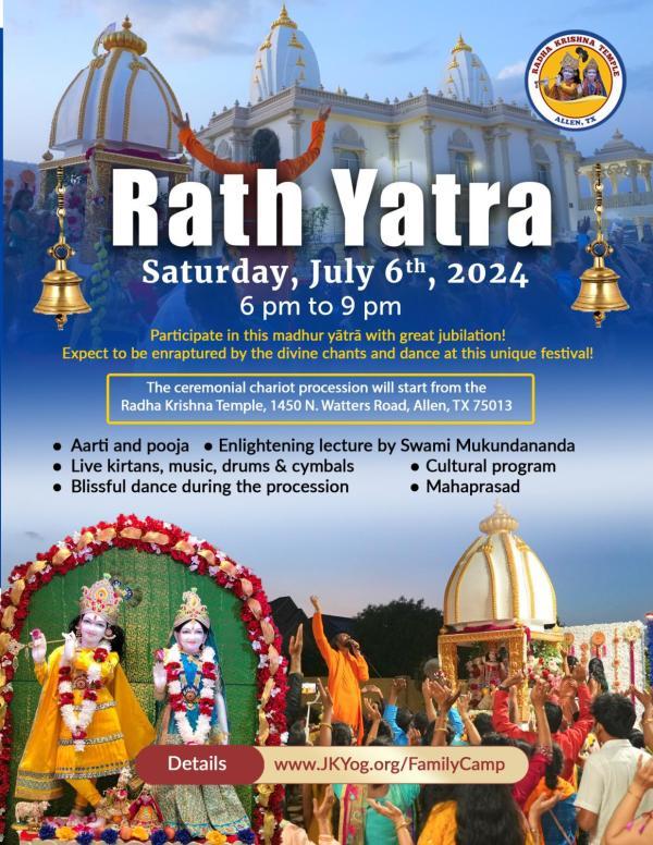 Rath Yatra Celebration at Radha Krishna Temple