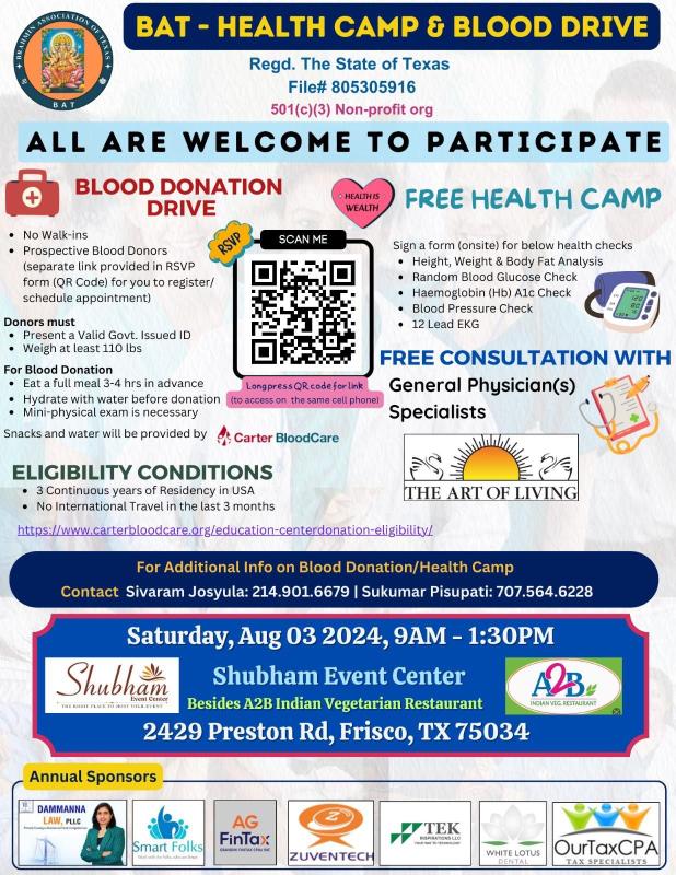 BAT - Health Camp & Blood Drive