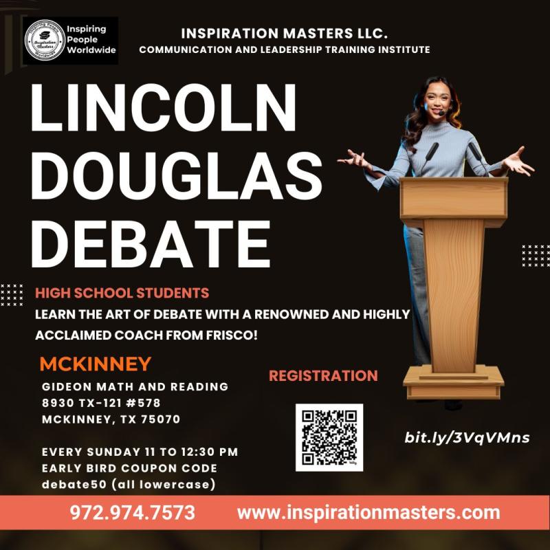 Lincoln Douglas Debate Program for High schooler - In Person