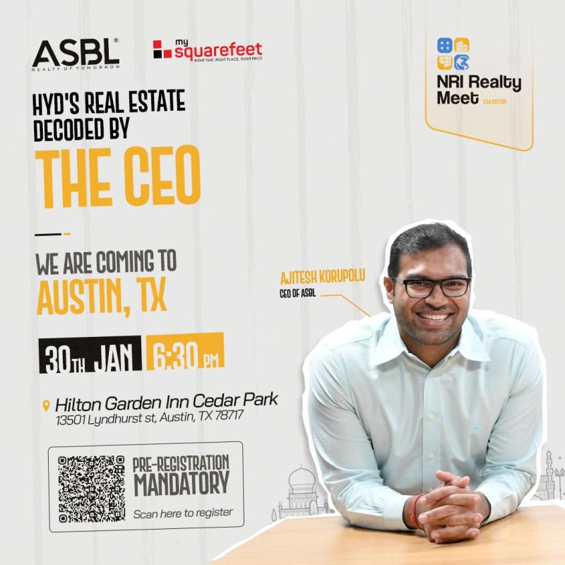 Hyderabad’s Real Estate Decoded by the CEO - NRI Realty Meet (USA Edition)