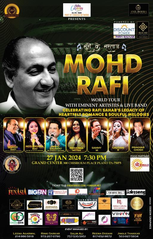 Mohd Rafi World Tour with Eminent Artistes & Live Band - HOUSTON