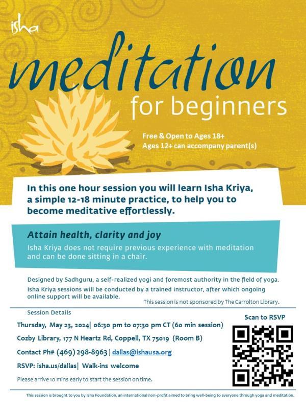 Meditation For Beginners in Coppell