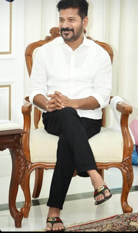 Revanth Reddy's Rs 50K slippers become hot topic