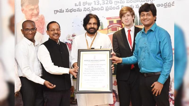 Pawan Kalyan Sets World Record with Mass Grama Sabhas in Andhra Pradesh