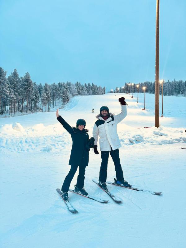 Pic Talk  Varun and Lavanya in Arctic Circle