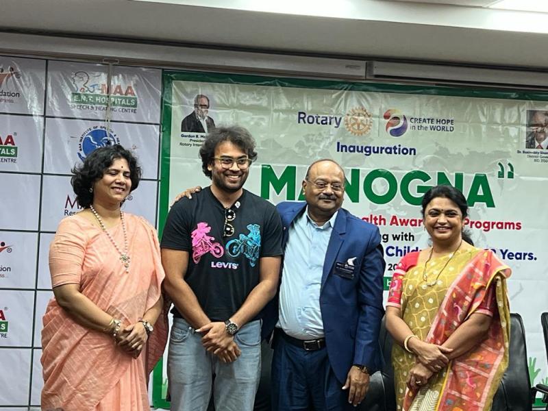Actor Krishna Chaitanya becomes Brand Ambassador for Rotary Mental Health Initiative