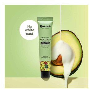 Quench SPF 50+ PA++++ Korean Sunscreen with Avocado & Vitamin E No White Cast [Banglore pincodes]