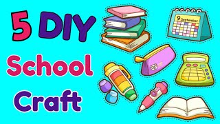 5 EASY CRAFT IDEAS  School Craft Idea  DIY Craft School hacks Origami craftpaper craft idea