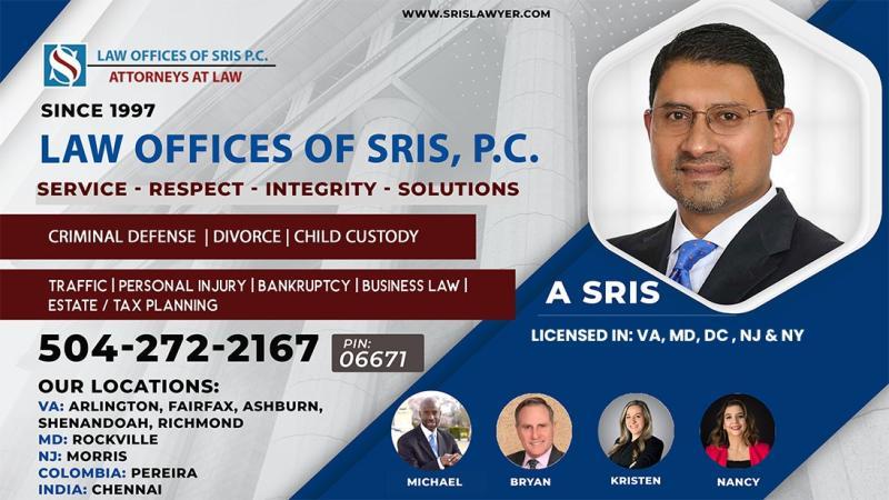 Law Offices Of SRIS in Fairfax, Virginia | Family & Criminal Law
