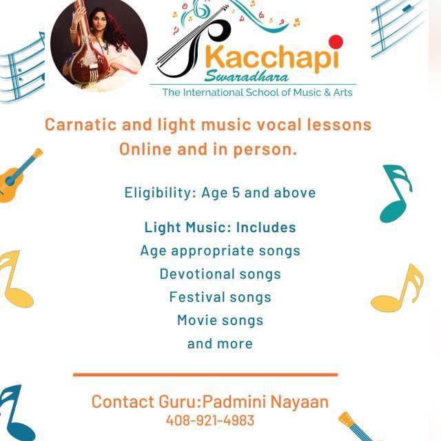 Kacchapi Swaradhara - International School of Music & Arts in Bay Area