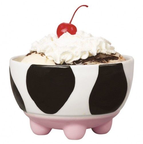 Cow ice cream bowl