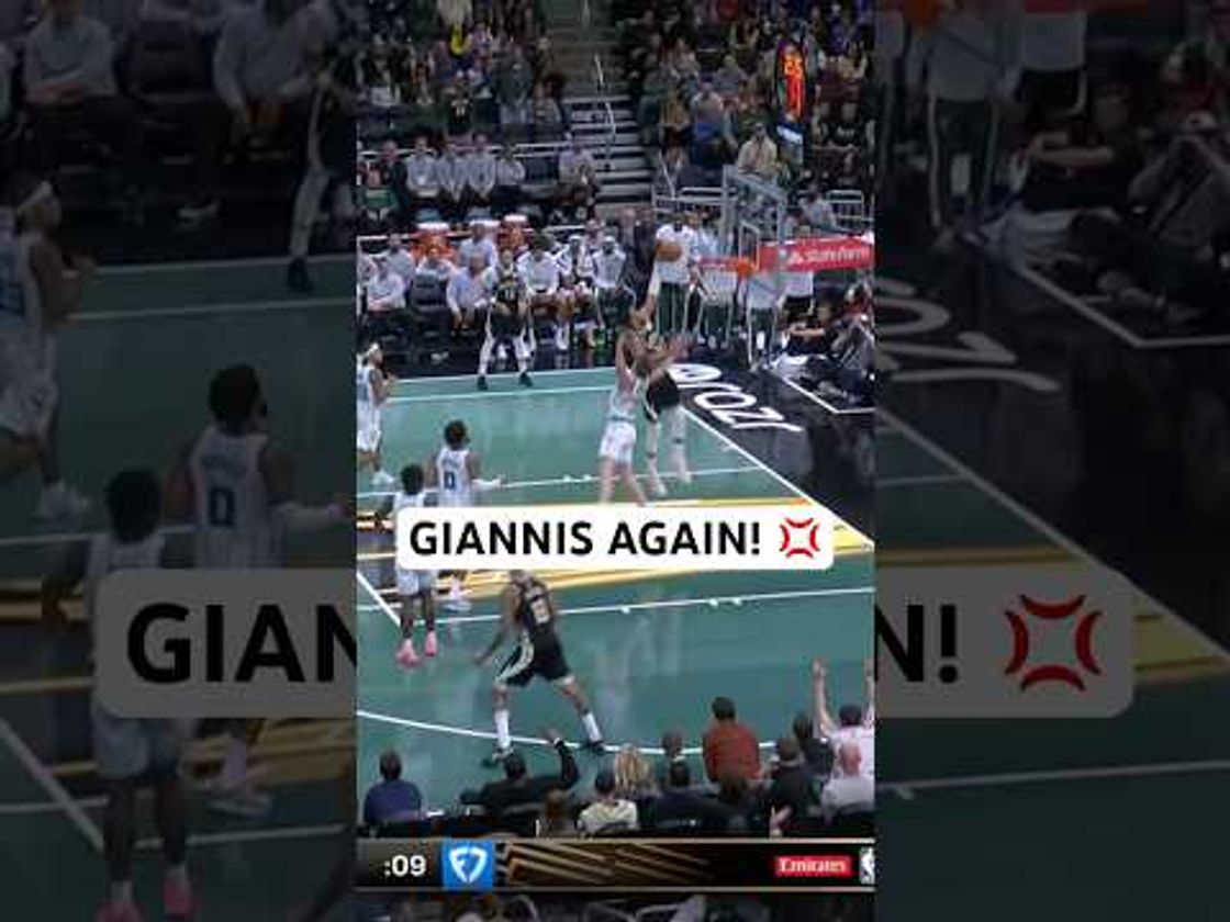 Giannis with a clutch dunk down the lane!