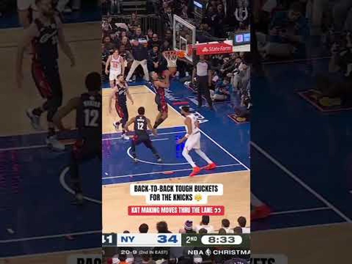 KAT and Jordan Clarkson with some tough buckets as the #NYKnicks continue to cut into the lead 📈