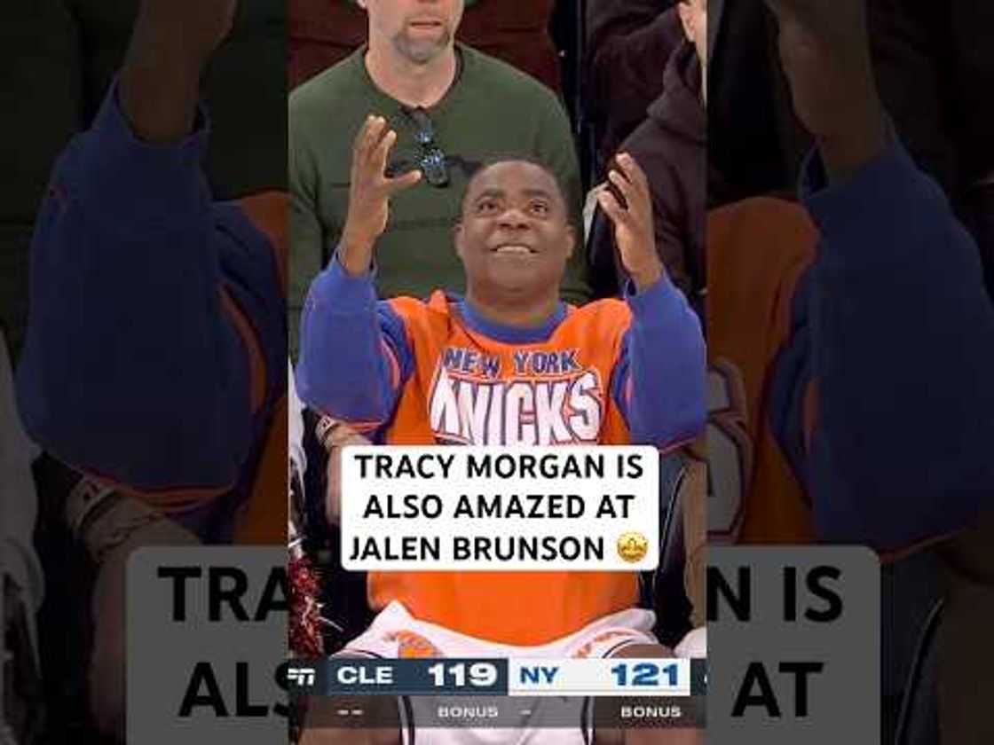 Jalen Brunson knocks down the clutch three and Tracy Morgan is loving it
