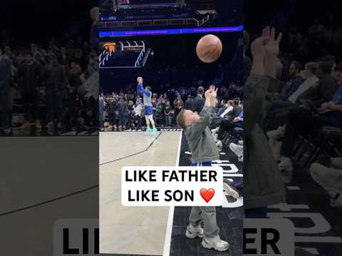 A lot of kids want to shoot like Steph Curry…Canon just wants to be like his dad 🥲❤️