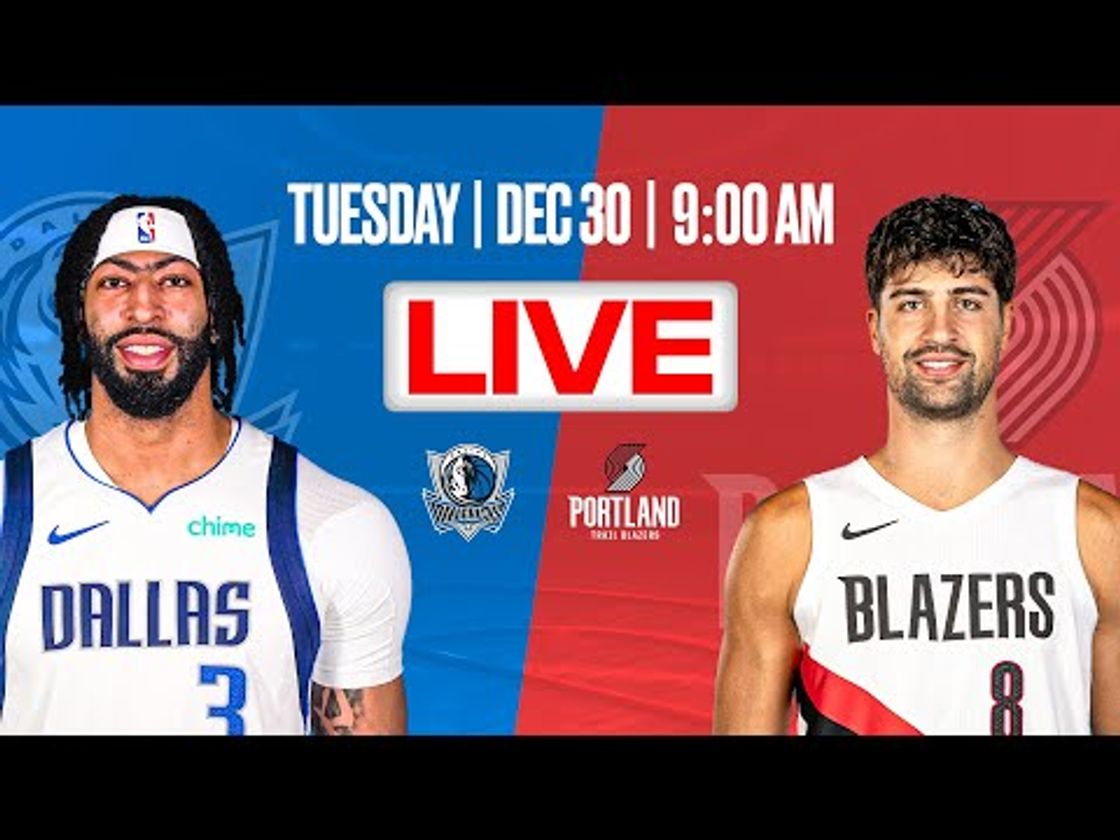 Dallas Mavericks at Portland Trail Blazers | Regular Season | [OFFICIAL LIVE STREAM]