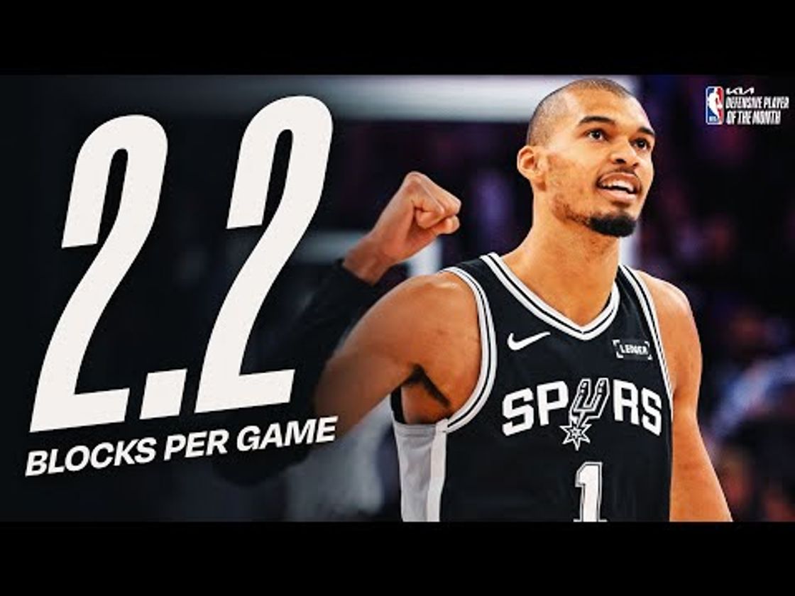 Victor Wembanyama Named @kia Western Conference Defensive Player of the Month for January