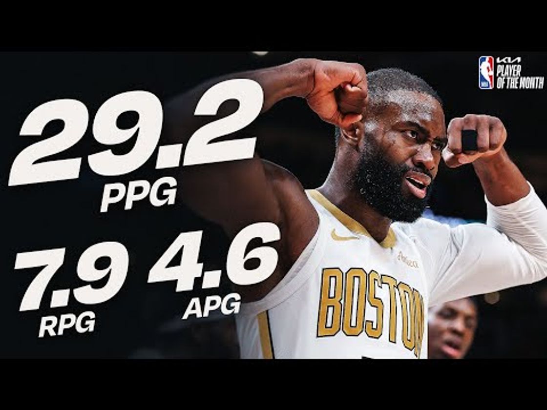 Jaylen Brown Named @kia Eastern Conference Player of the Month for January