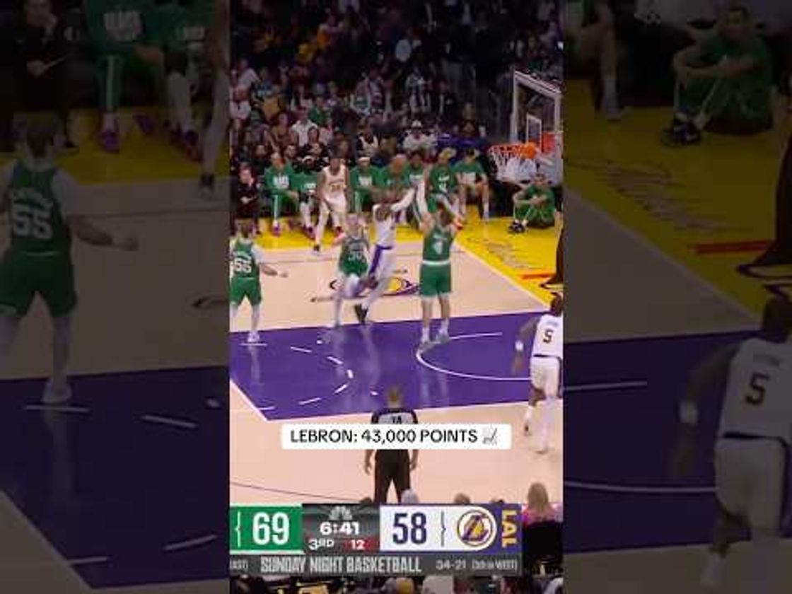 LeBron James surpasses 43,000 career points in the regular season 👑📈