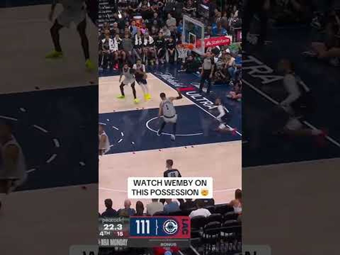 Wemby was determined to get this stop 😤