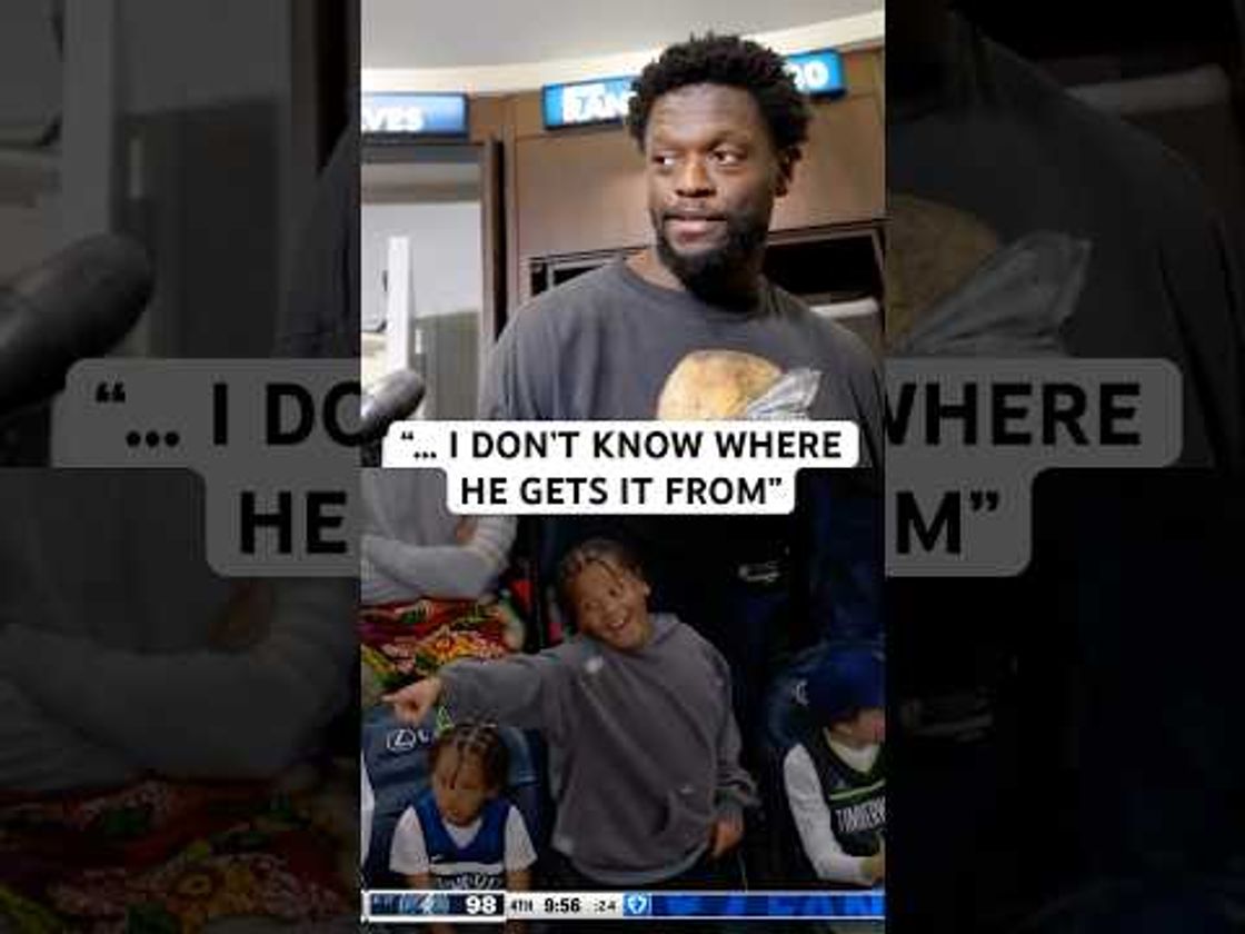 "that's dad's number 1 fan" 😎 (via @timberwolves )