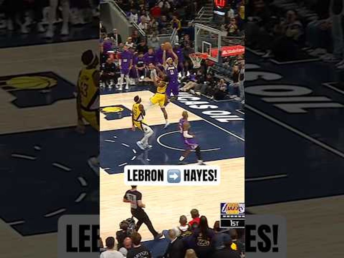 LeBron goes up top to Jaxson Hayes for the alley-oop 😮‍💨