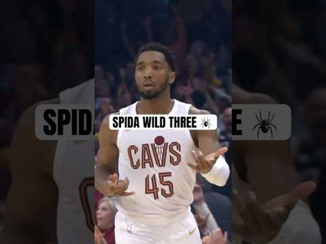 Donovan Mitchell crazy three then breaks out the Spider-Man celly 🔥