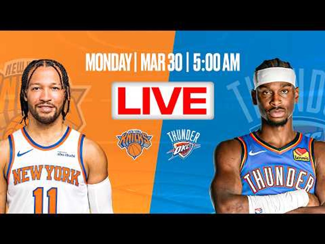 New York Knicks at Oklahoma City Thunder | Regular Season | [OFFICIAL LIVE STREAM]