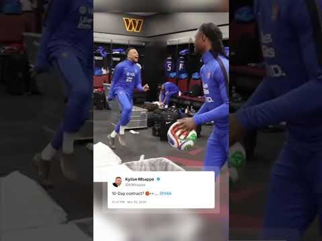 Mbappe buckets! 🪣 (Via: @Equipe de France)