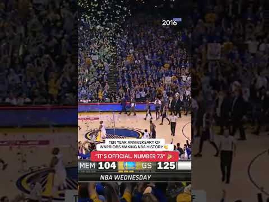 10 years ago today, the Warriors won their NBA-record 73rd game 🚨 👏