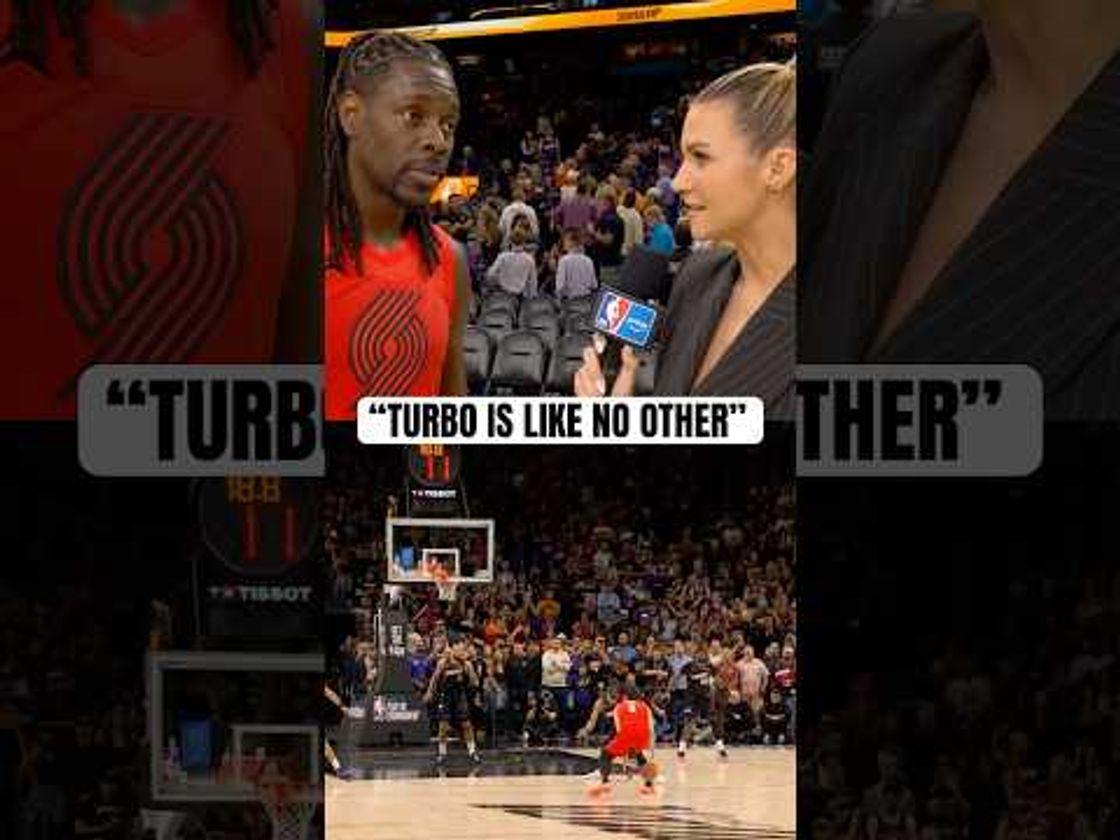 Jrue Holiday giving praise to Deni after his 40 point game