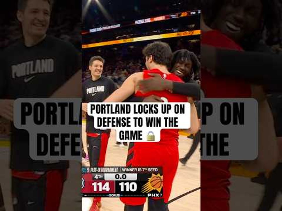 Great defense to end the game for the Trail Blazers