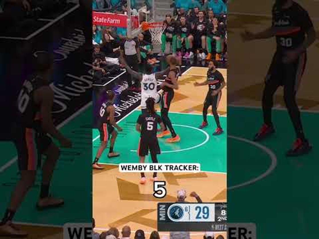 All 12 of Wemby’s blocks vs Timberwolves