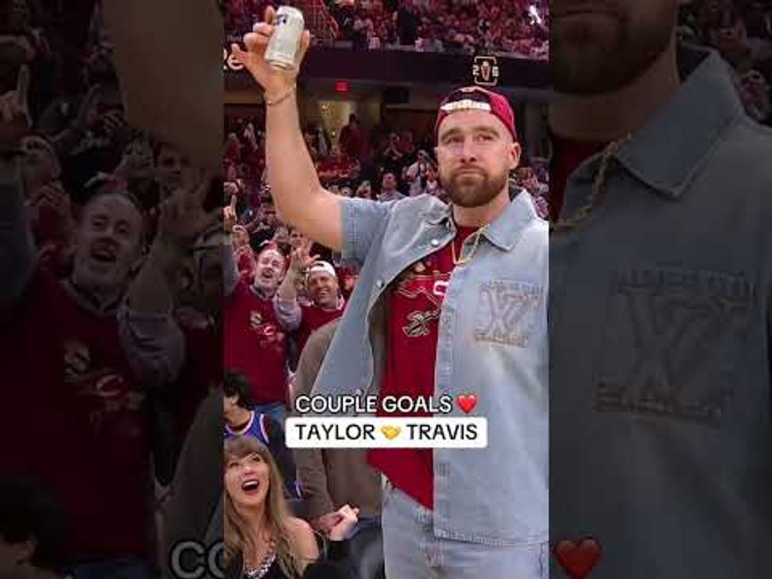 Taylor approves of Travis Kelce’s chug 😭