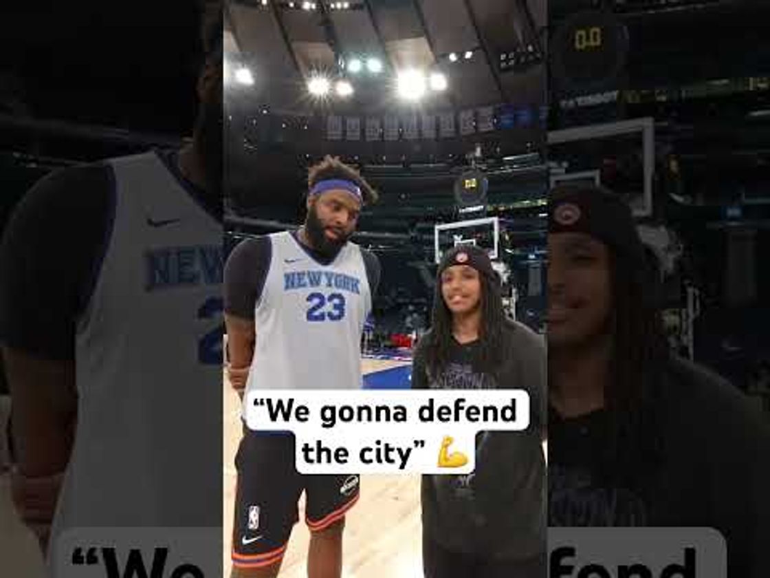 Agent ask what Mitchell Robinson what his message is for Knicks fans ahead of Game 3