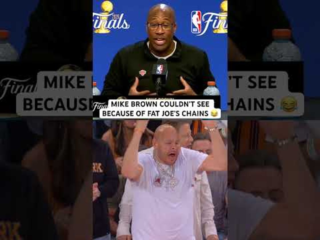 The chains and the lights were messing up Mike Brown’s vision 😂