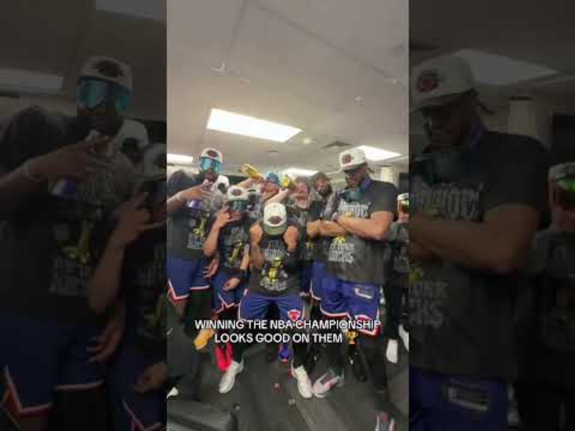The vibes in the Knicks locker room 🎉 🏆